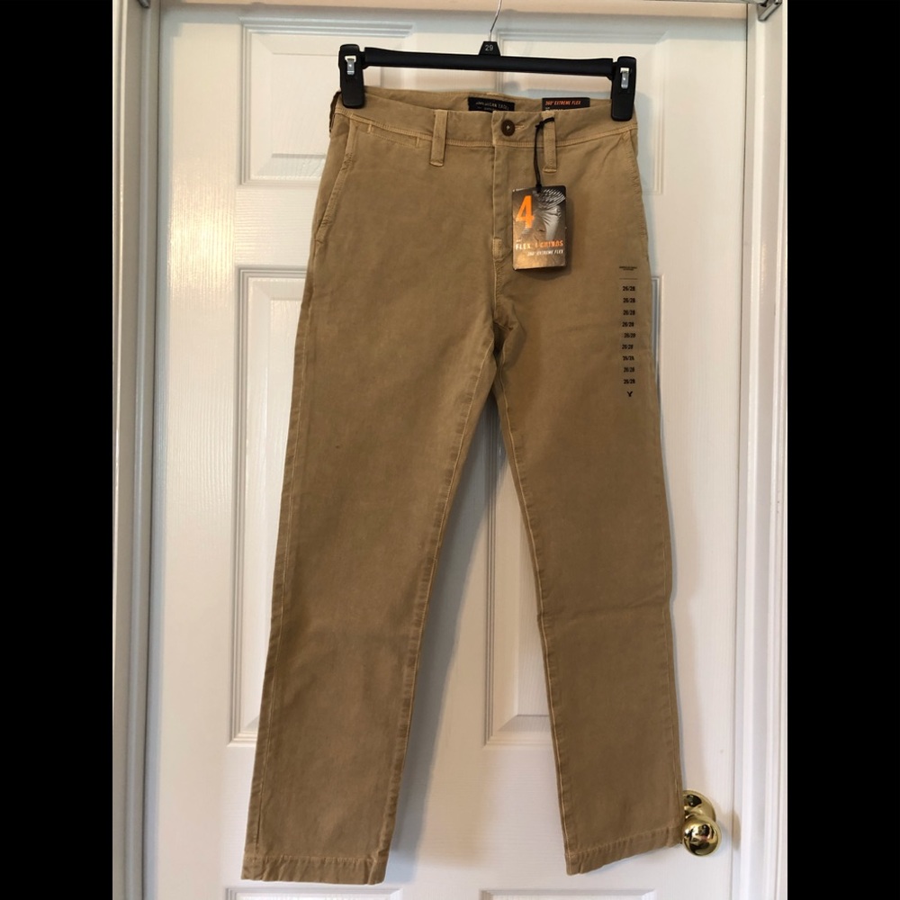 American Eagle Khaki Pants slim 26/28 New